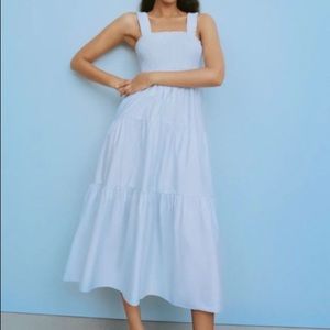 ZARA BLUE POPLIN DRESS💙🤍